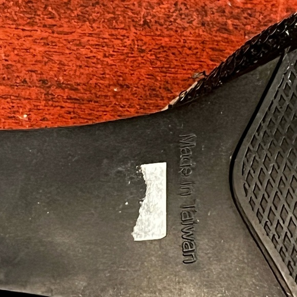 TAS ITALY sequin leather open toe Bowed kitten heel - Picture 5 of 8